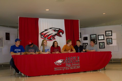 ‘Lucky’ Seven Seniors Sign for Basketball, Baseball, Track