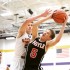 David Davis scores a contested shot in the win against Sanger. Jan 16. 2014. (Chris Piel / The Talon News)