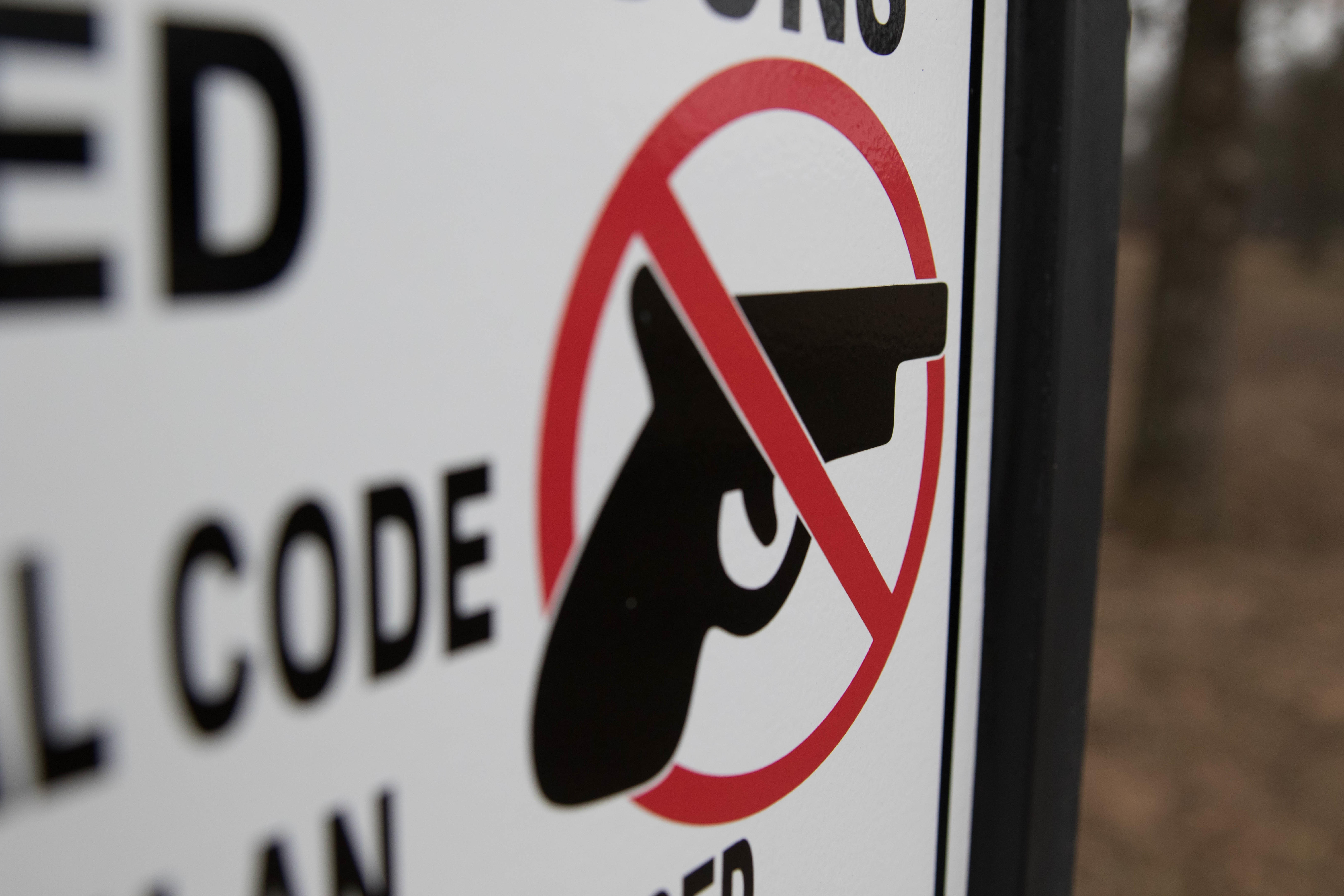 Guns are not permitted to be carried on campus by unlicensed persons on Feb. 27 at Argyle High School. (Sarah Crowder/The Talon News)