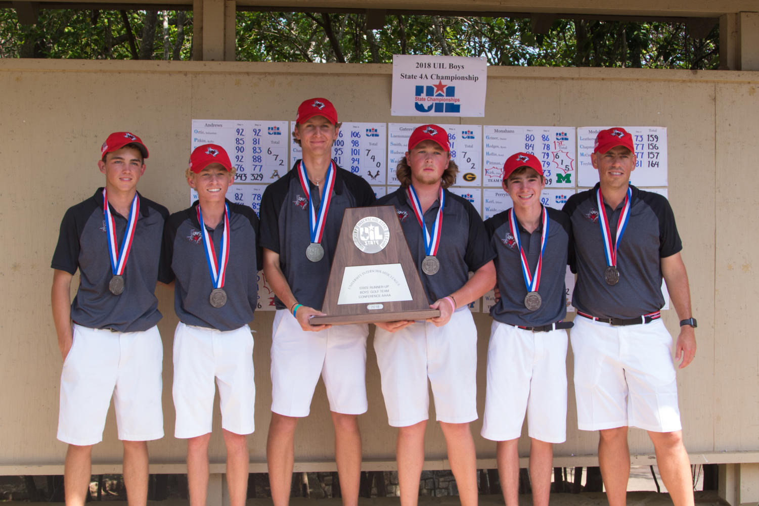The Eagles compete on day two of the UIL State Tournament on May 15, 2018. UIL State Golf Day Two at Horseshoe Bay in Marble Falls, Texas, on May 15, 2018. (Hannah Wood) (Campbell Wilmot/ The Talon News)