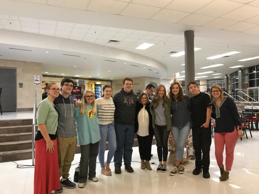 Argyle+staff+and+students+both+participated+in+the+angel+tree.+From+left+to+right%2C+they+are+Daina+Hunt%2C+Jefferson+Arrington%2C+Savannah+Packebusch%2C+Jaclyn+Harris%2C+Andrew+Fritz%2C+Telena+Write%2C+Carly+Haynes%2C+Lauren+Metcalf%2C+Billy+Akos+and+Karley+Pancake.