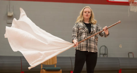 Winter Guard in Full Spin