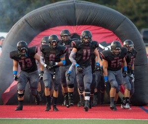 The Eagles faced off against 3rd ranked private school Nolan Catholic Friday night for their home opener, Sept. 6.  Photo by Matt Garnett