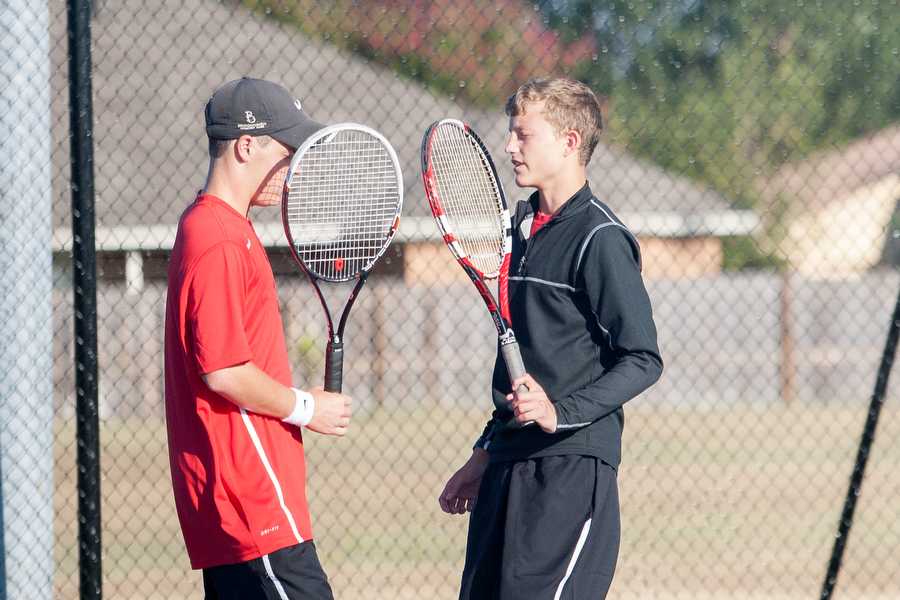 Tennis vs. Krum at Goldfield Tennis Center in Denton, Texas on Sept. 23, 2014. (Jocelyn Pierce / The Talon News)