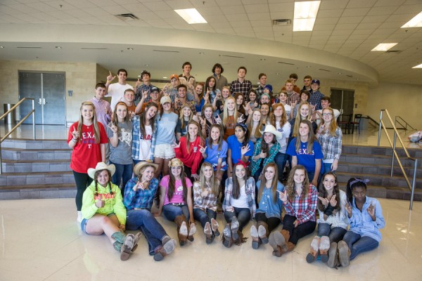 Argyle students pose for Texas Tuesday at Argyle High School Oct. 14, 2014 in Argyle, TX. Matt Garnett | The Talon News