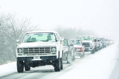 Argyle School District was hit by an ice storm during the last week of Feb. 2015. School was canceled on Feb. 23 and 24  with an early release on Feb. 27 due to the poor road conditions. (Annabel Thorpe /  The Talon News)