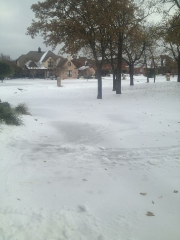 One of the very few snow storms to cover Texas on December 21, 2012. ( Micki Hirschhorn / The Talon News)