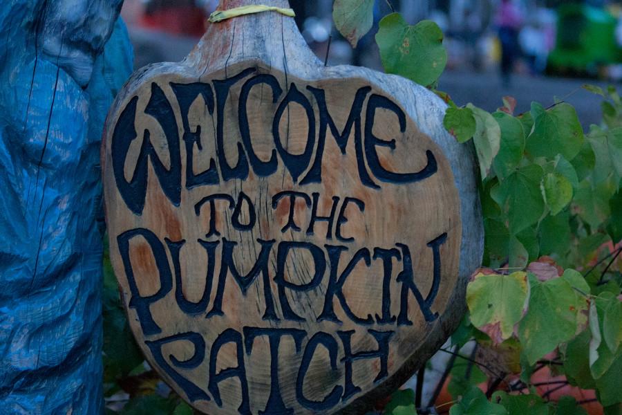 The warm greeting side that welcomes visitors into the famous Pumpkin Patch on 10/28/15 in Flower Mound, Texas. (Photo by Micki Hirschhorn / The Talon News)