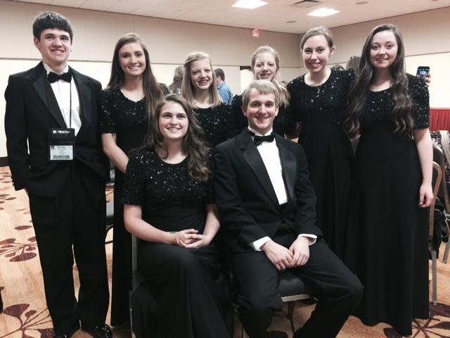 All-state students get group photo before their concert on Feb. 13. (Photo courtesy of Kathy Johnson)