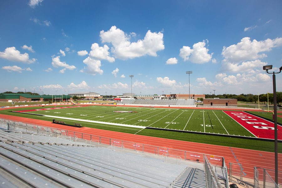 Pictures of the football field on Monday, Sept. 19 at Argyle High School in Argyle, TX. (Caleb Miles / The Talon News)