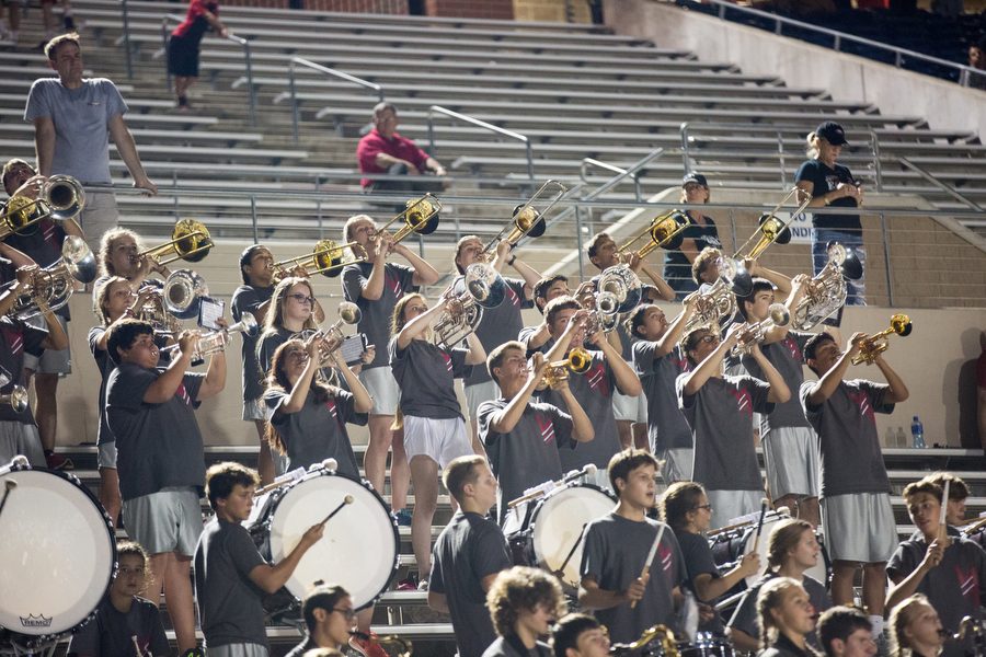 Eagles perform at the La Grange game on Thursday, Sept. 1 at Panther Stadium in Midway, TX. (Caleb Miles / The Talon News)