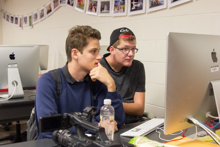 Students participate in Audio Visual Club on Friday, Oct. 28 at Argyle High School in Argyle, TX. (Miranda Downe / The Talon News)