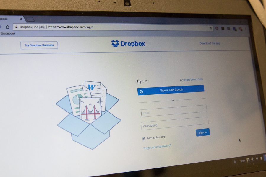 The file sharing giant, Dropbox, was the front of a recent phishing email to make its way into Argyle ISD. Photo taken on Monday, Oct. 24 at Argyle High School in Argyle, TX. (Caleb Miles / The Talon News)