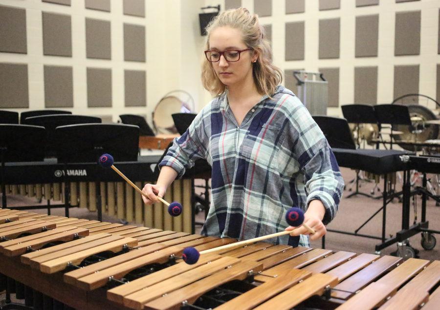 The beautiful sound of Argyle consists, in part, of the state qualifying band. One of its members practices at Argyle High School on Jan. 17, 2017 in Argyle, Texas. (GiGi Robertson/The Talon News)