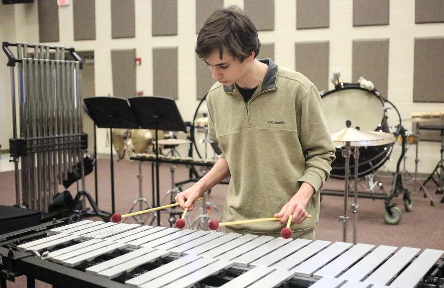 Producing exquisite music, sophomore T Davis contributes to the sound of Argyle at Argyle High School on Jan. 17, 2017 in Argyle, Texas. (GiGi Robertson/The Talon News)