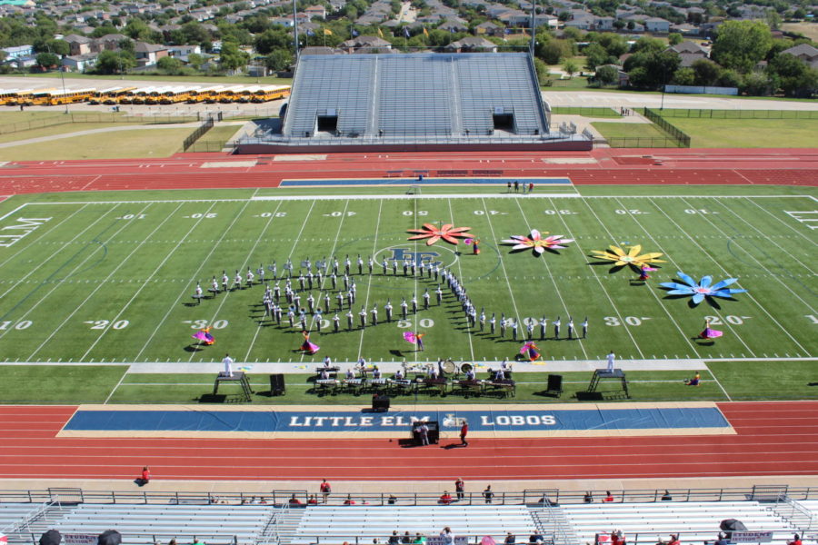 The Argyle High School Marching Band performs in the Little Elm Classic on the Lake on Oct. 7. (Photo by: Britt Flaten)