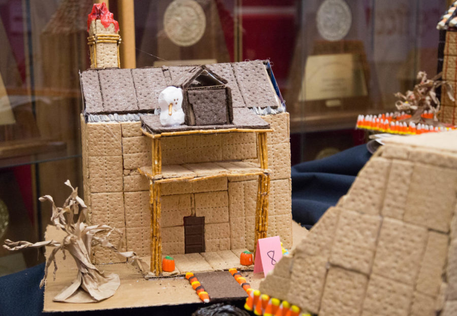 Art students create spooky houses for Halloween using mainly edible materials at Argyle High School in Argyle, Texas, on Oct. 27, 2017. (Faith Stapleton / The Talon News)