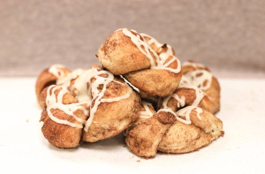 Cinnamon sugar knots are a great breakfast or dessert recipe. (Claire Burkett/The Talon News)