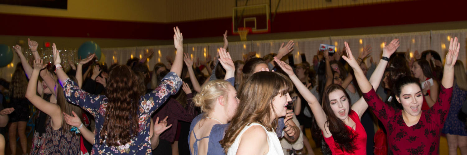 Students dance at Night to Shine at Argyle High School on Feb. 9, 2018 in Argyle, TX. (Lauren Landrum / The Talon News)