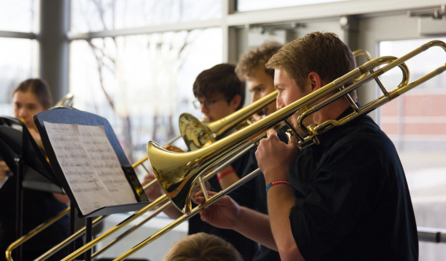 Band students perform at Shine at Argyle High School in Argyle, TX on March 5, 2018. (Katie Ray | The Talon News)