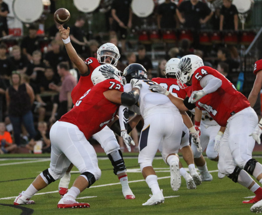 Eagles play against Stephenville for the first game of the season on August 31st 2018. (Jordyn Tarrant / The Talon News)
