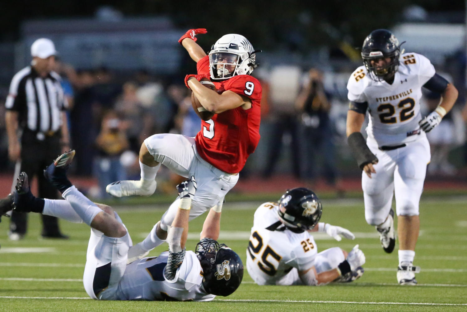 Eagles play against Stephenville for the first game of the season on August 31st 2018. (GiGi Robertson / The Talon News)