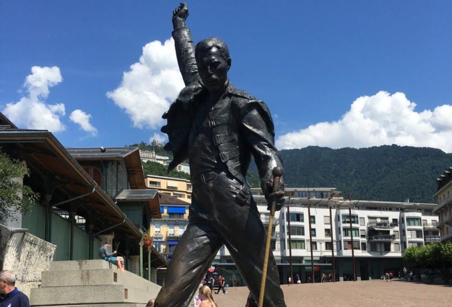 In memory of Freddie Mercury, a statue stands in Montreux, Switzerland. (Trinity Flaten / The Talon News)