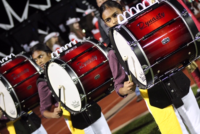Twin sisters Anusha and Archisha Biswas excel in academics, UIL, and band. (Photo by: Britt Flaten)