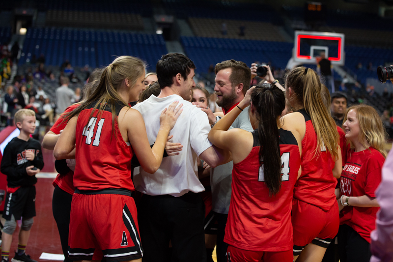 The Argyle Lady Eagles defeat the Hardin-Jefferson Hawks in the Conference 4A State Championship game at the Alamodome in San Antonio, Texas, on March 2, 2019. (Andrew Fritz | The Talon News)