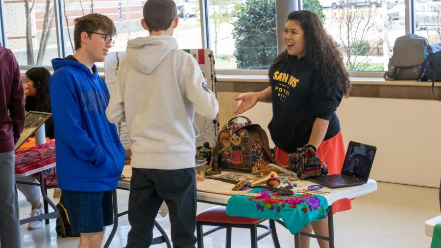 Student ambassadors share their countrys culture through food, music and activities at the Multi-Cultural Day Fair on February 26, 2020 at Argyle High School. (Gracie Hurst / The Talon News)  