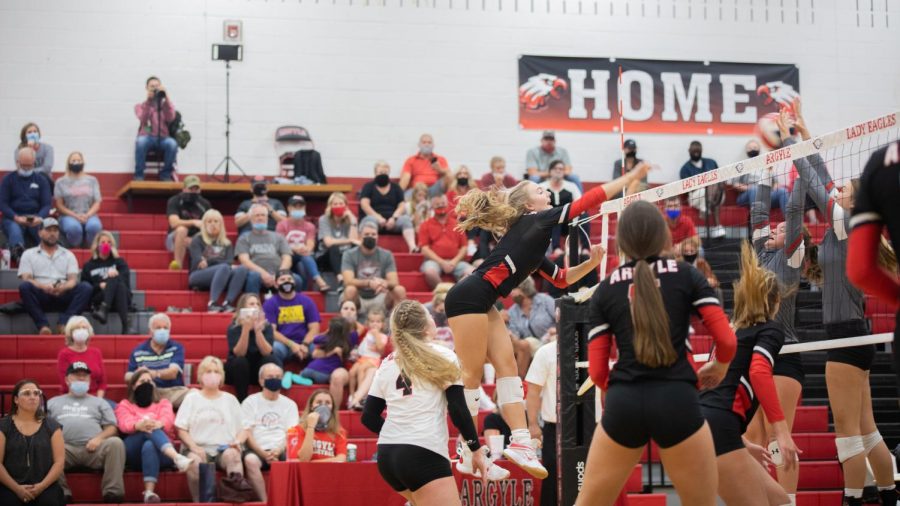 The Argyle Lady Eagles defeat Ponder at Argyle High School on Sept. 1, 2020. (Katie Ray / The Talon News)