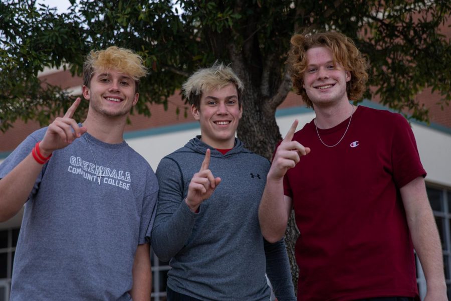 That’s a wrap! Ryland Long, Damian Hirschhorn, and Thomas Wagner are named the 2021 Senior Assassin Champions at Argyle High School on January 19, 2021. (Katie Ray | The Talon News)