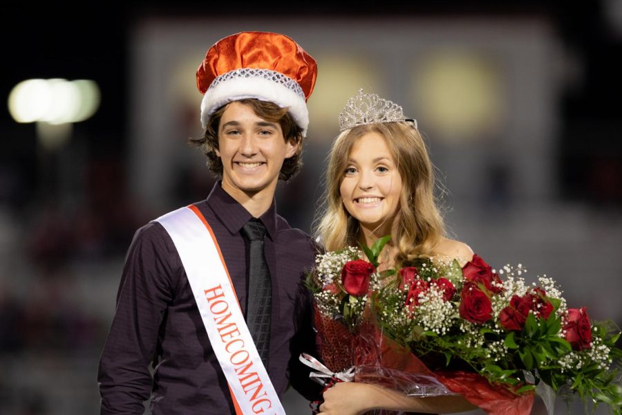 Homecoming king and queen seniors Zach Tait and Kimberly Giese. (Nick West | The Talon News)