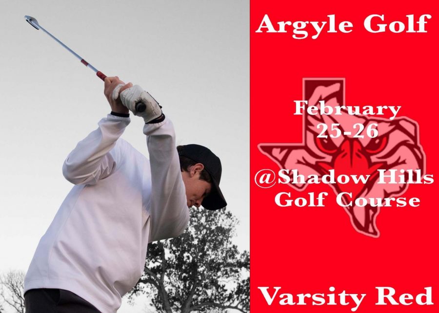 Varsity Red Golf Graphic