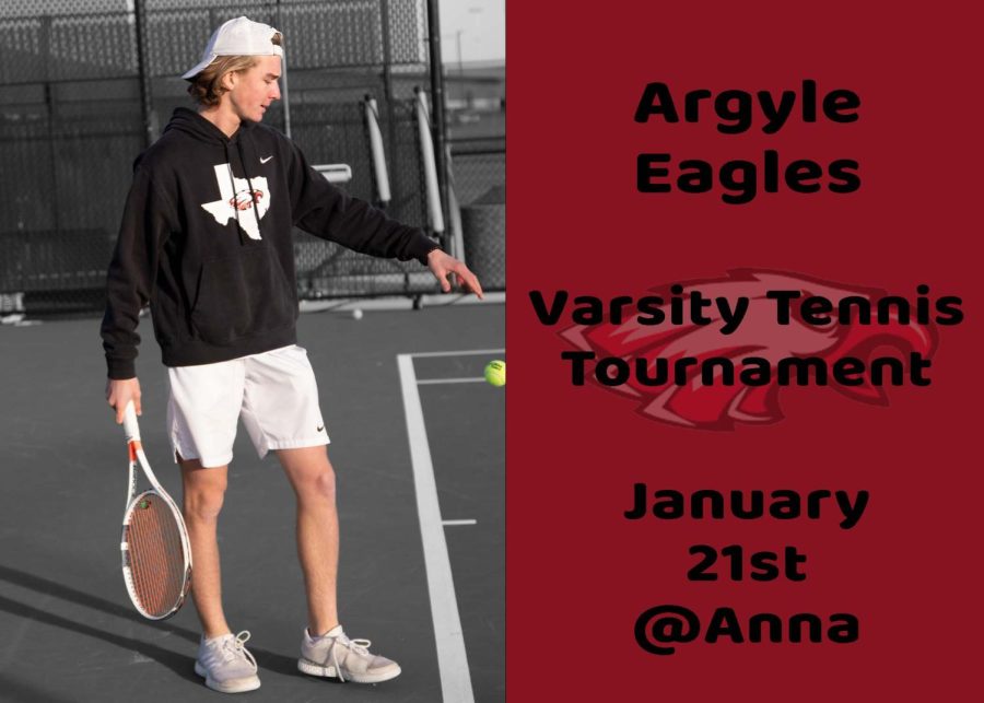 Argyle Tennis plays their first spring tournament on January 21 at Anna High School. 