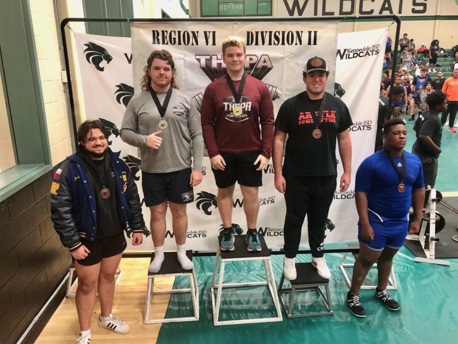 Boys powerlifting team competes and places at Region Meet. (Fred Rudolph)
