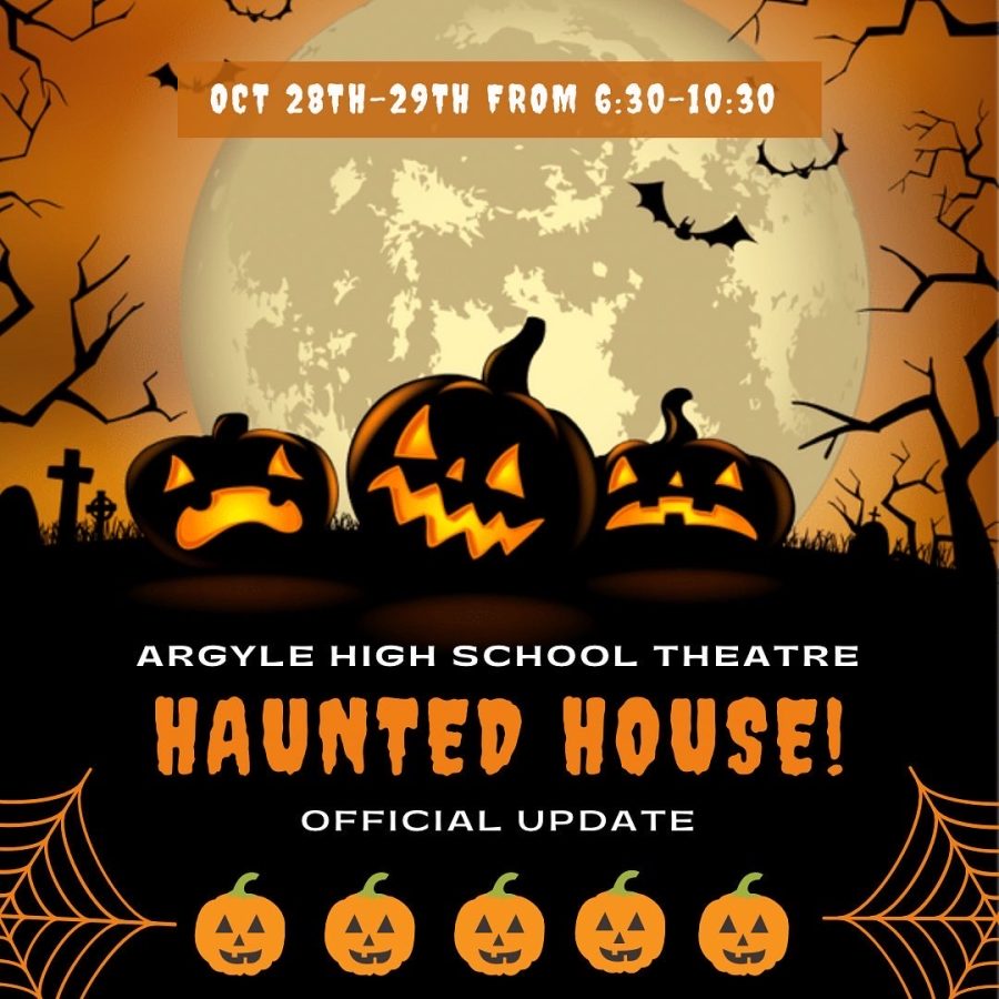 The annual haunted house, hosted by the thespians officially opens on Oct. 28 and will run through Oct. 29. (Graphics provided by Thespians | Courtesy Melissa Toomer Carpenter)