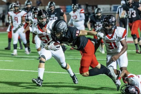 The Argyle Eagles defeat the Creekview Mustangs at the Argyle Eagle Stadium in Argyle, Texas on November 3, 2022. The Argyle Eagles defeated the Creekview Mustangs with a final score of 50-24.