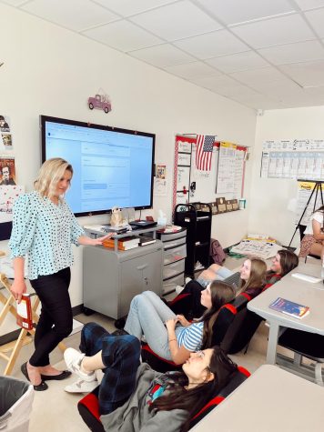 English teacher Jennifer Hadley was named Teacher of the Year on April 19, 2023.