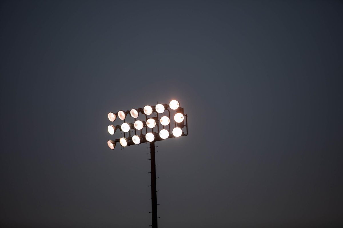Lights at Eagle Stadium on August 31, 2023.  