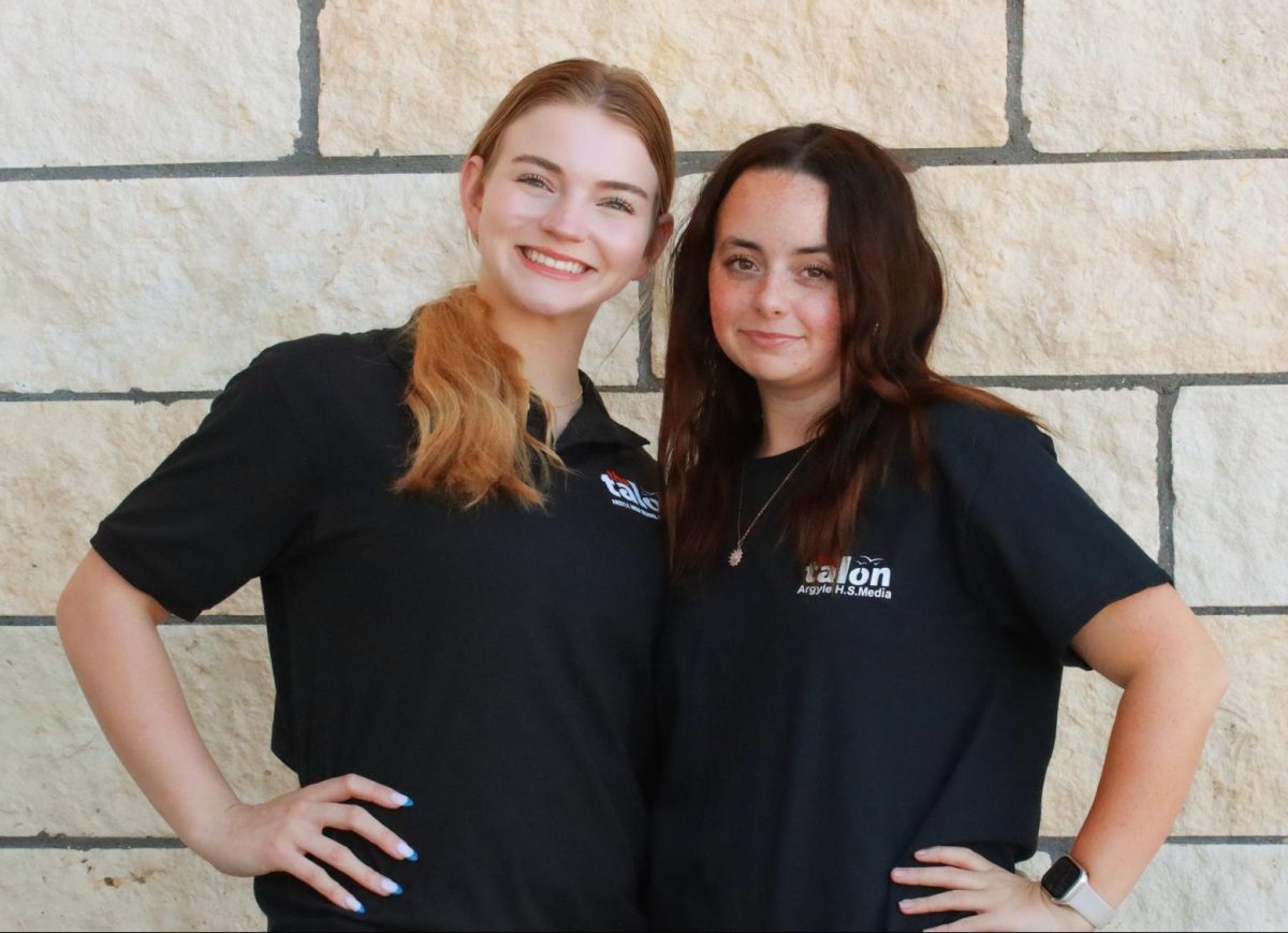 The Talon 2023-2024 Editor-In-Chief Annalise Bodine (Left), and Assistant-Editor-In-Chief Avaleigh Miller (Right), pictured together.