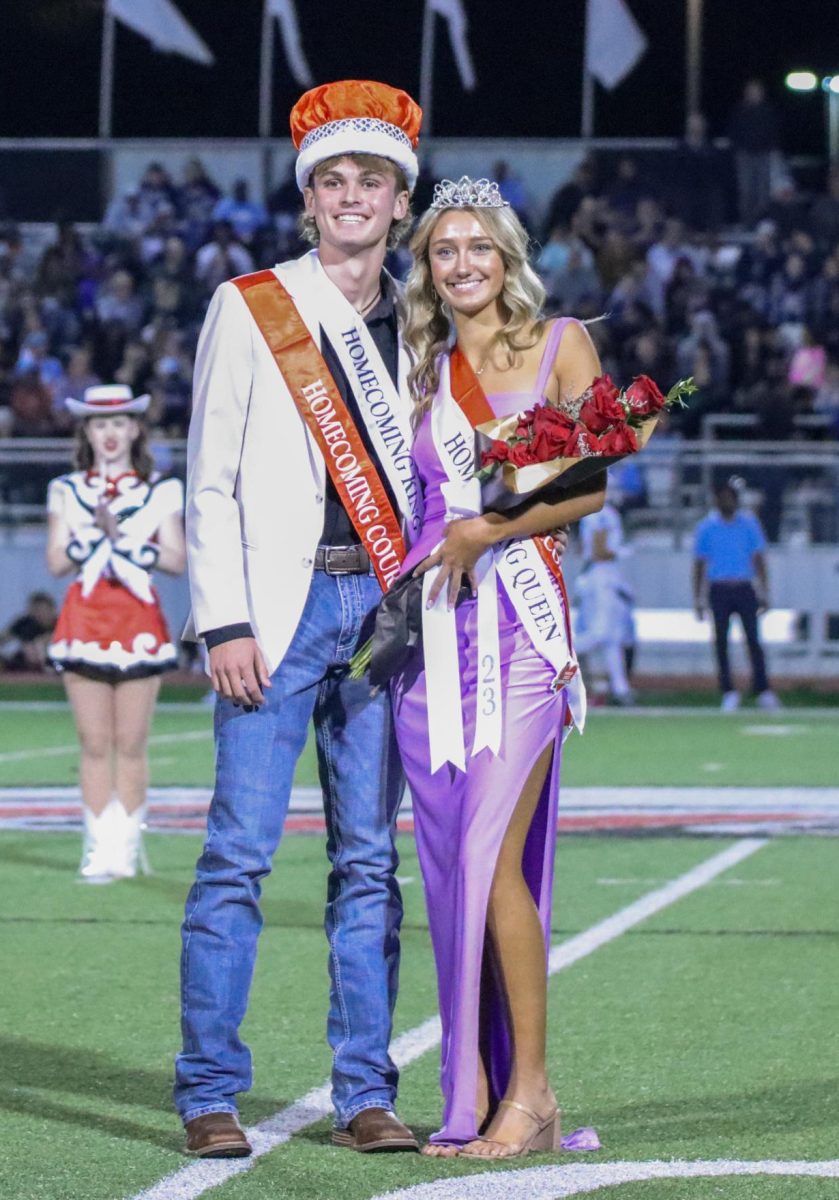 The 2023 Homecoming King, Tyler Westrom and Queen Laiken Zamzow. Taken Oct. 113, 2023. 