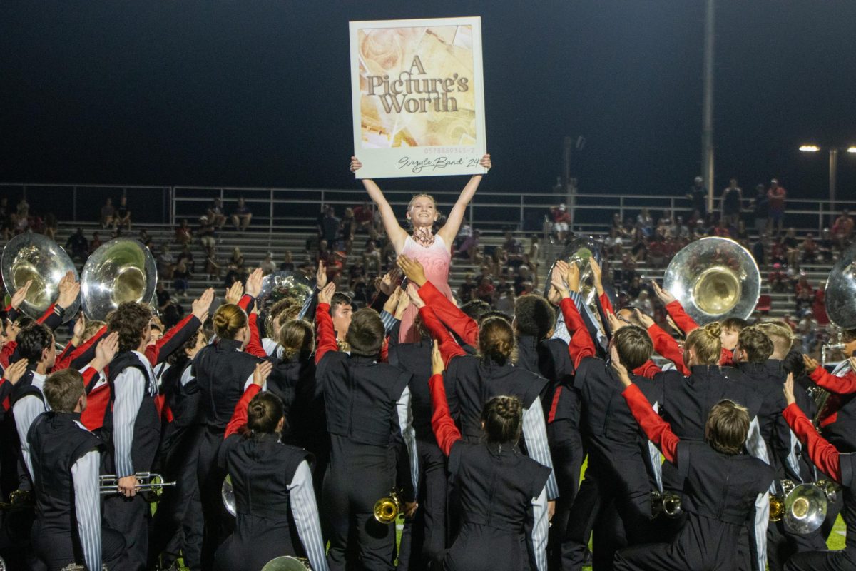 Band performs at halftime at the Everman game on 10/4/24. (Christian Cockrell | The Talon News)